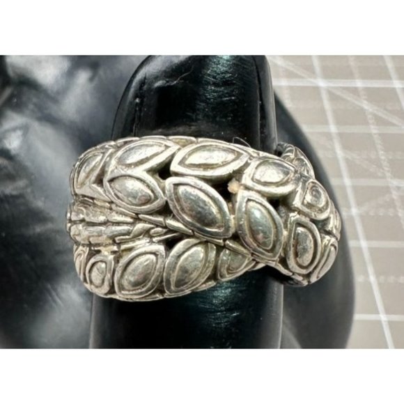 Vintage John Hardy Sterling Silver Batu Kawung Crossover Ring Size 7